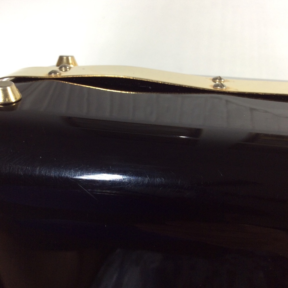 Baulotto Italian Bronze Lucite Handbag Designed Art Deco Box Purse Bag - Picture 12 of 12